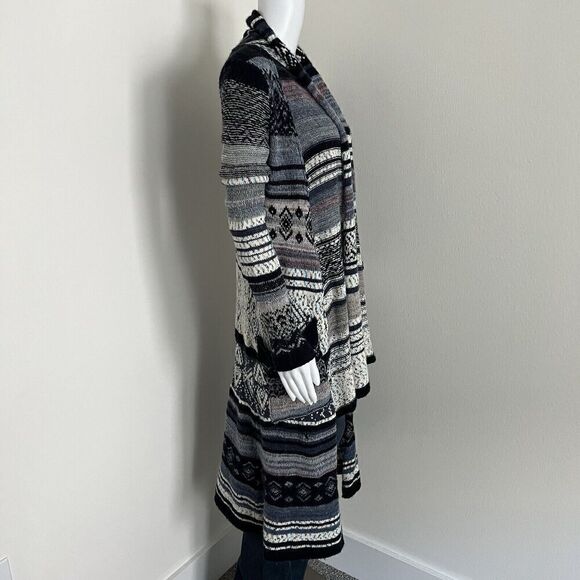 Free People Women's Yesterday's Smile Fair Isle Cardigan Size S Blue Alpaca - Picture 8 of 10